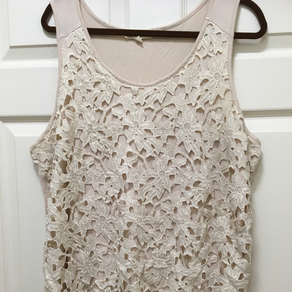 💠Laced/embroidery casual tank top